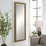 4_Cinnabar Road Hazel 25" x 70" Natural Wrapped Wall/Floor Mirror more views