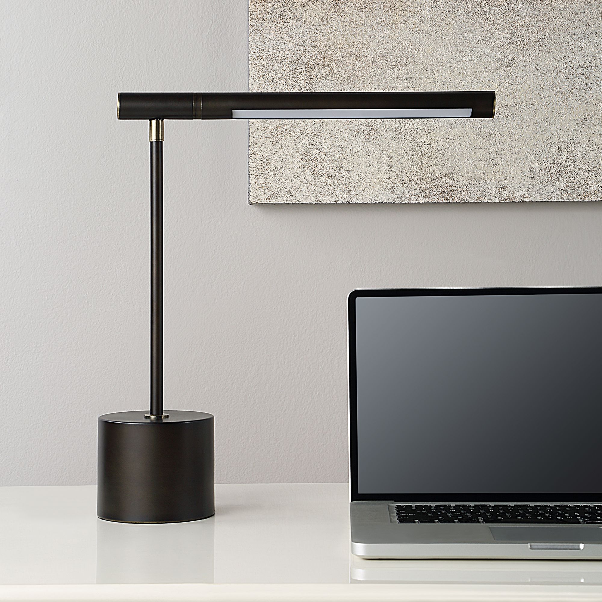 Image 3 Cinnabar Road Holbrook 17" High Dark Bronze LED Desk Lamp more views