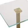 5_Cinnabar Road Isla 11"W Brass and Black Marble Martini Table more views
