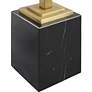 6_Cinnabar Road Isla 11"W Brass and Black Marble Martini Table more views