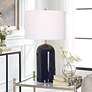1_Cinnabar Road Jasper Navy Blue Dome Table Lamp