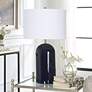 3_Cinnabar Road Jasper Navy Blue Dome Table Lamp more views