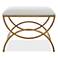 Cinnabar Road Juneau 23 3/4"W Brushed Brass and White Bench