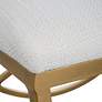 5_Cinnabar Road Juneau 23 3/4"W Brushed Brass and White Bench more views