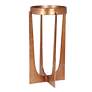 1_Cinnabar Road Katherine 12 1/4" Wide Old Brass Accent Table