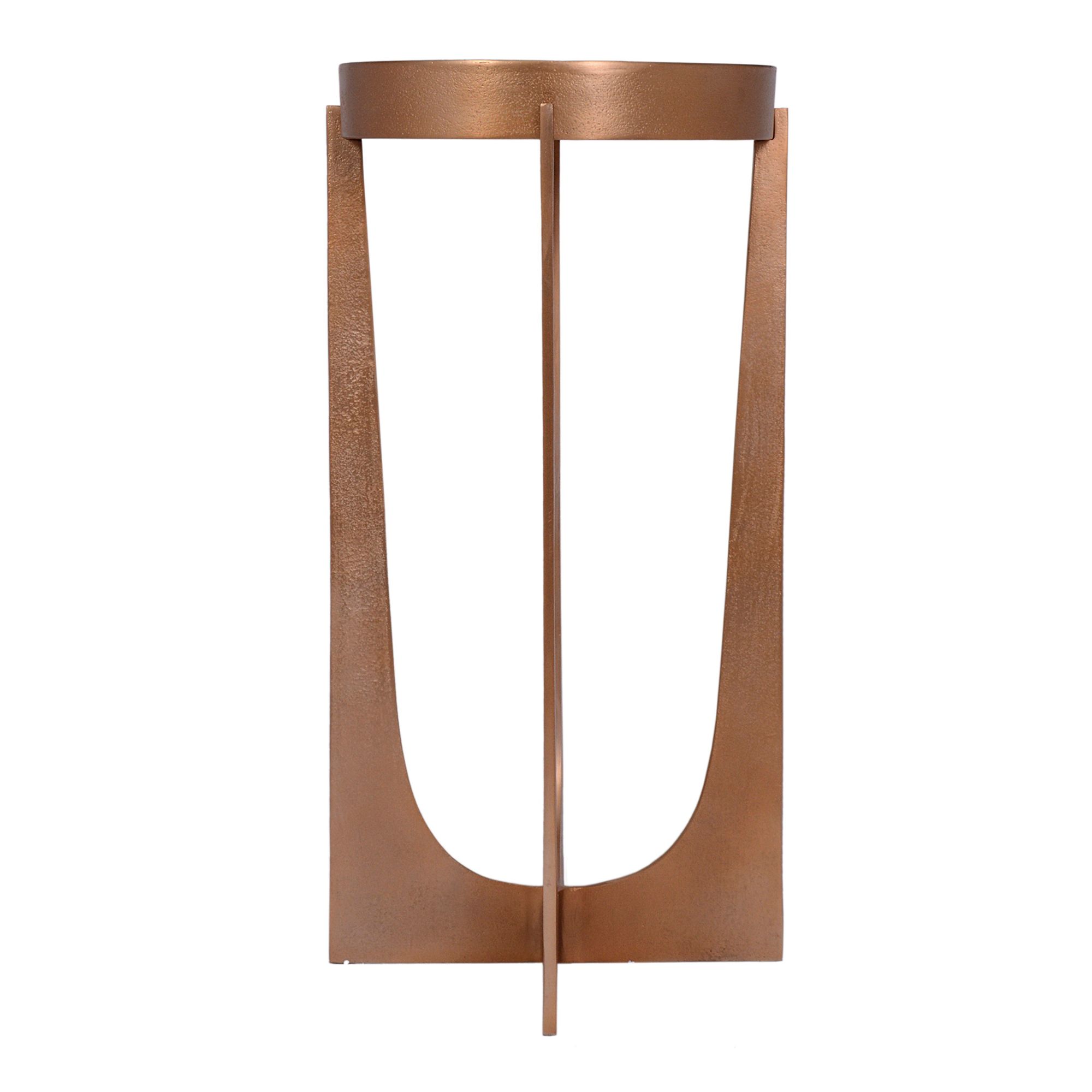 Image 4 Cinnabar Road Katherine 12 1/4" Wide Old Brass Accent Table more views