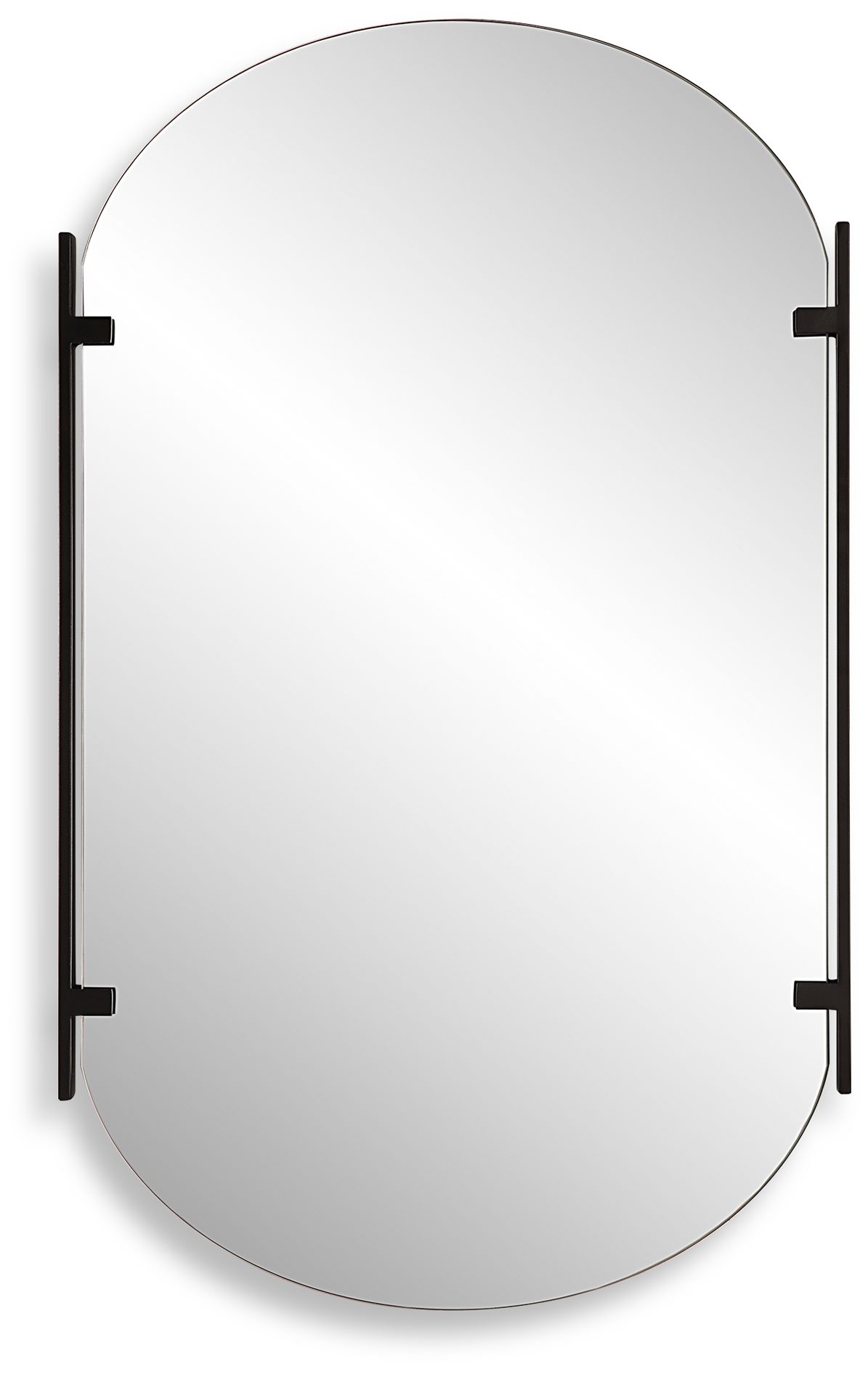 Image 2 Cinnabar Road Kellan Satin Black 23 1/4" x 38" Wall Mirror