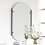 1_Cinnabar Road Kellan Satin Black 23 1/4" x 38" Wall Mirror