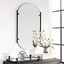 4_Cinnabar Road Kellan Satin Black 23 1/4" x 38" Wall Mirror more views