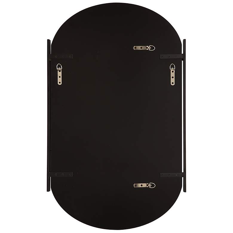 Image 7 Cinnabar Road Kellan Satin Black 23 1/4" x 38" Wall Mirror more views