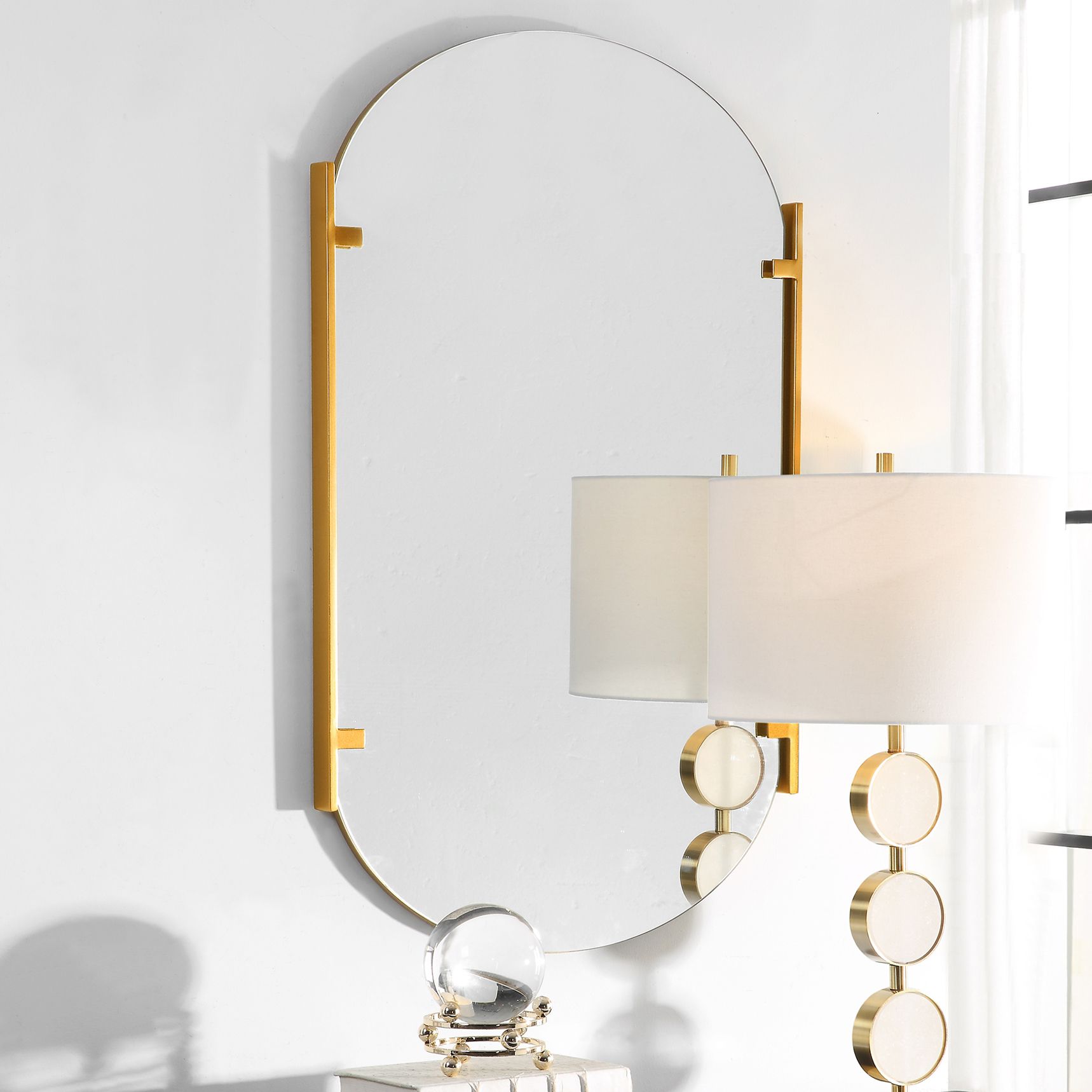 Image Cinnabar Road Kellan Soft Gold 23 1/4" x 38" Wall Mirror