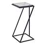 2_Cinnabar Road Keller 12 1/4" Wide Black and Glass Accent Table