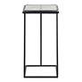 4_Cinnabar Road Keller 12 1/4" Wide Black and Glass Accent Table more views