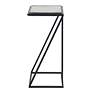 5_Cinnabar Road Keller 12 1/4" Wide Black and Glass Accent Table more views