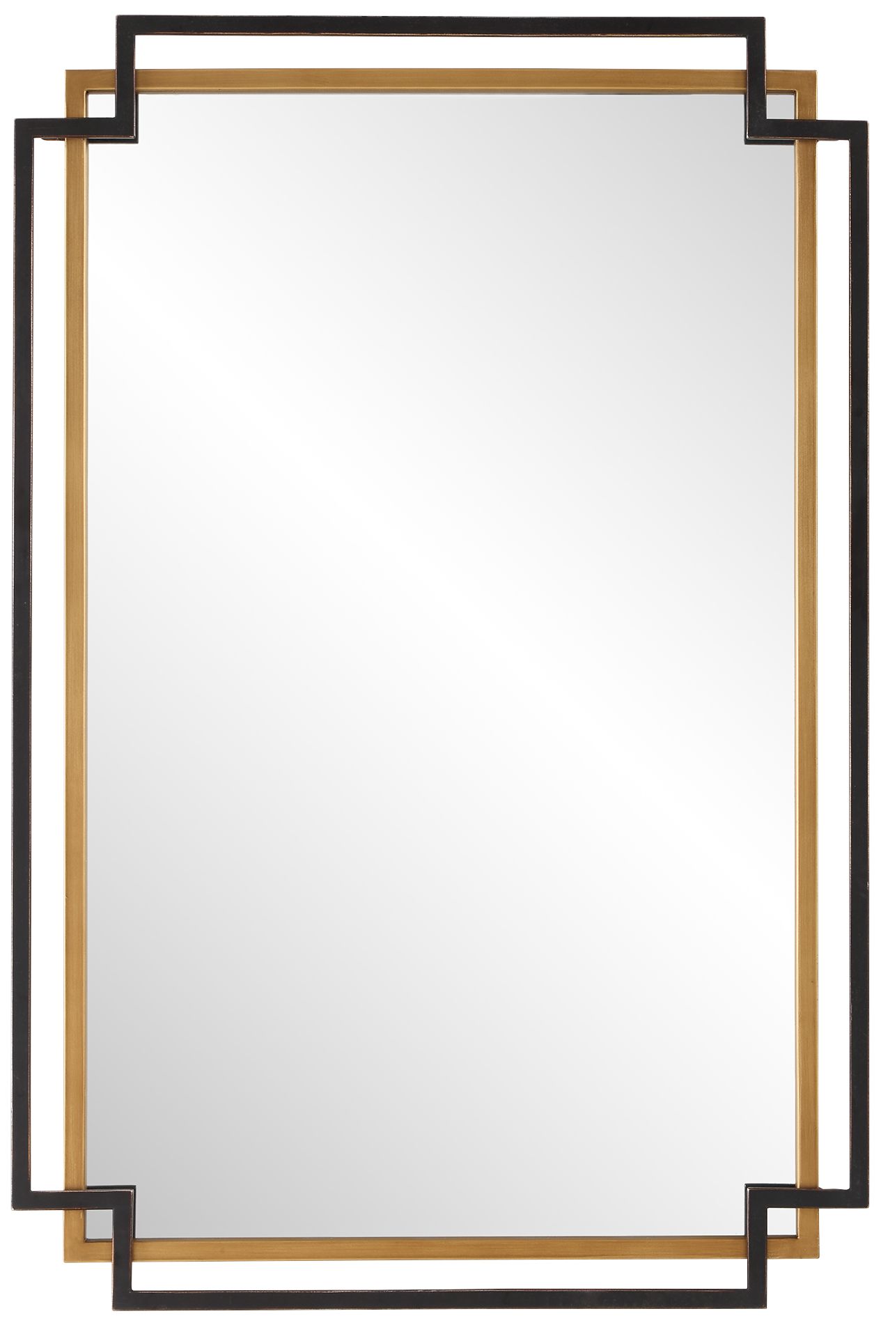 Image 2 Cinnabar Road Kensington 34 1/8 H" Bronze and Gold Metal Framed Mirror