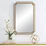 1_Cinnabar Road Kensington Brushed Gold 22" x 34" Wall Mirror