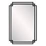 2_Cinnabar Road Kensington Matte Black 22 1/4" x 34" Wall Mirror