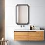 3_Cinnabar Road Kensington Matte Black 22 1/4" x 34" Wall Mirror more views