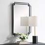4_Cinnabar Road Kensington Matte Black 22 1/4" x 34" Wall Mirror more views