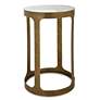 2_Cinnabar Road Kona 15 1/4"W Brushed Gold and Glass Accent Table