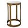 Cinnabar Road Kona 15 1/4"W Brushed Gold and Glass Accent Table