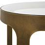 4_Cinnabar Road Kona 15 1/4"W Brushed Gold and Glass Accent Table more views
