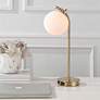 1_Cinnabar Road Laguna 19"H Gold and White Globe Accent Lamp
