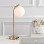 3_Cinnabar Road Laguna 19"H Gold and White Globe Accent Lamp more views