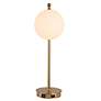 5_Cinnabar Road Laguna 19"H Gold and White Globe Accent Lamp more views
