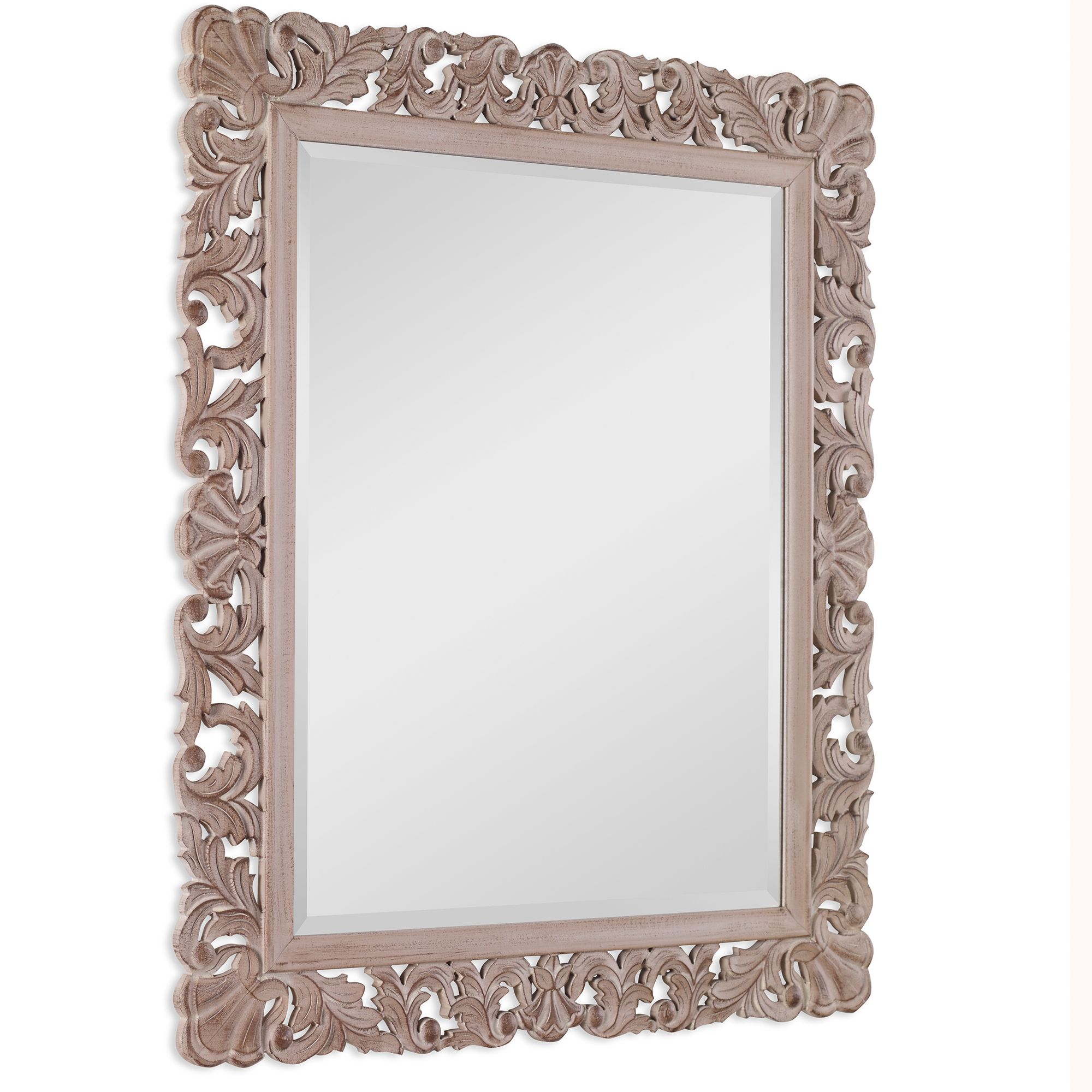 Image 4 Cinnabar Road Lind Natural Ornate 30 1/2" x 36 1/2" Wall Mirror more views