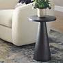 1_Cinnabar Road Lyra 12 3/4" Wide Dark Bronze Accent Table