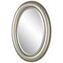 4_Cinnabar Road Madison Silver 22 1/4" x 29 1/4" Oval Wall Mirror more views