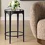 1_Cinnabar Road Maeve 16"W Black Accent Table w/ Mirrored Top