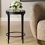3_Cinnabar Road Maeve 16"W Black Accent Table w/ Mirrored Top more views