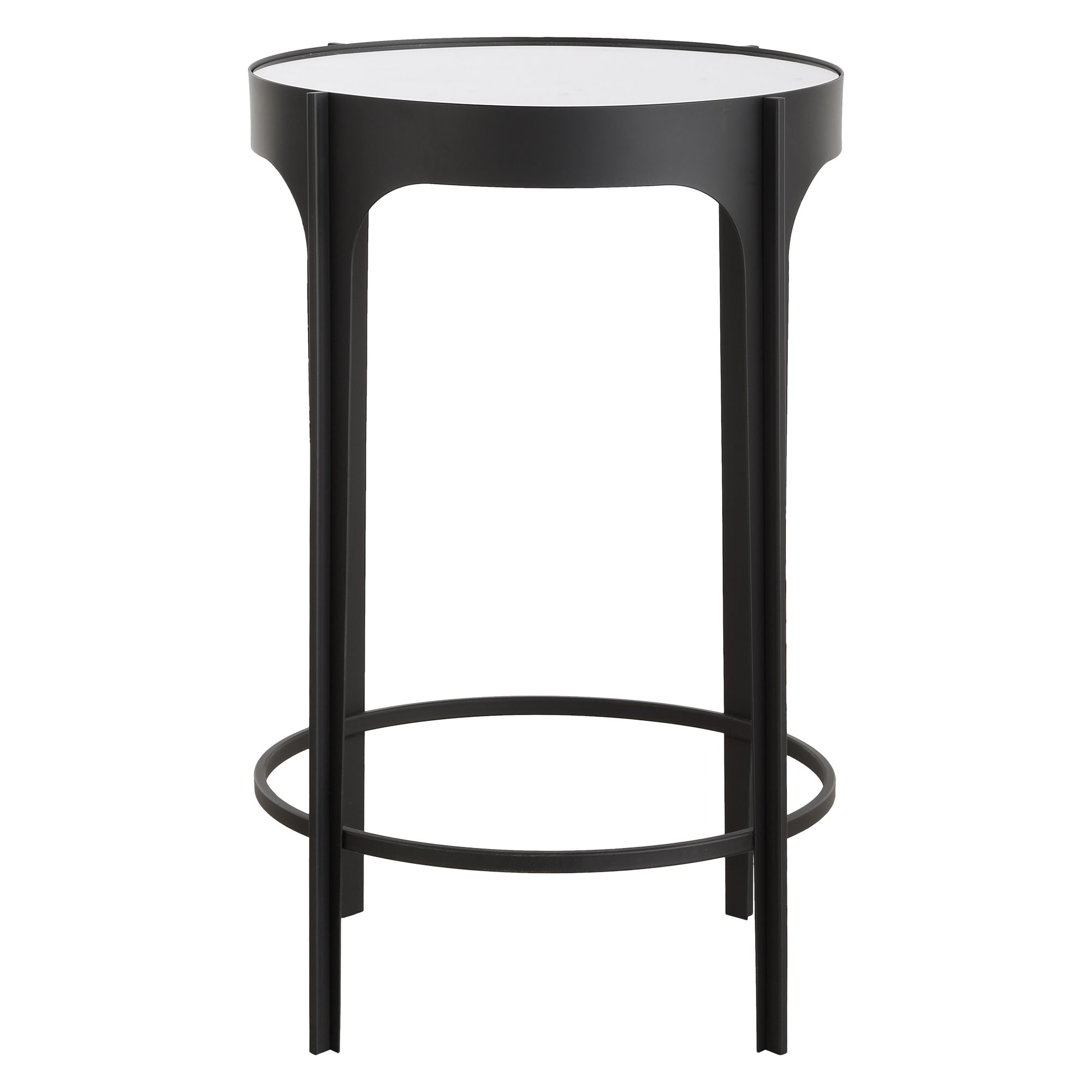 Thumbnail4 of Cinnabar Road Maeve 16"W Black Accent Table w/ Mirrored Top more views