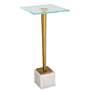 2_Cinnabar Road Magnolia 11"W Brass Plated and Glass Accent Table