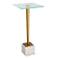 Cinnabar Road Magnolia 11"W Brass Plated and Glass Accent Table