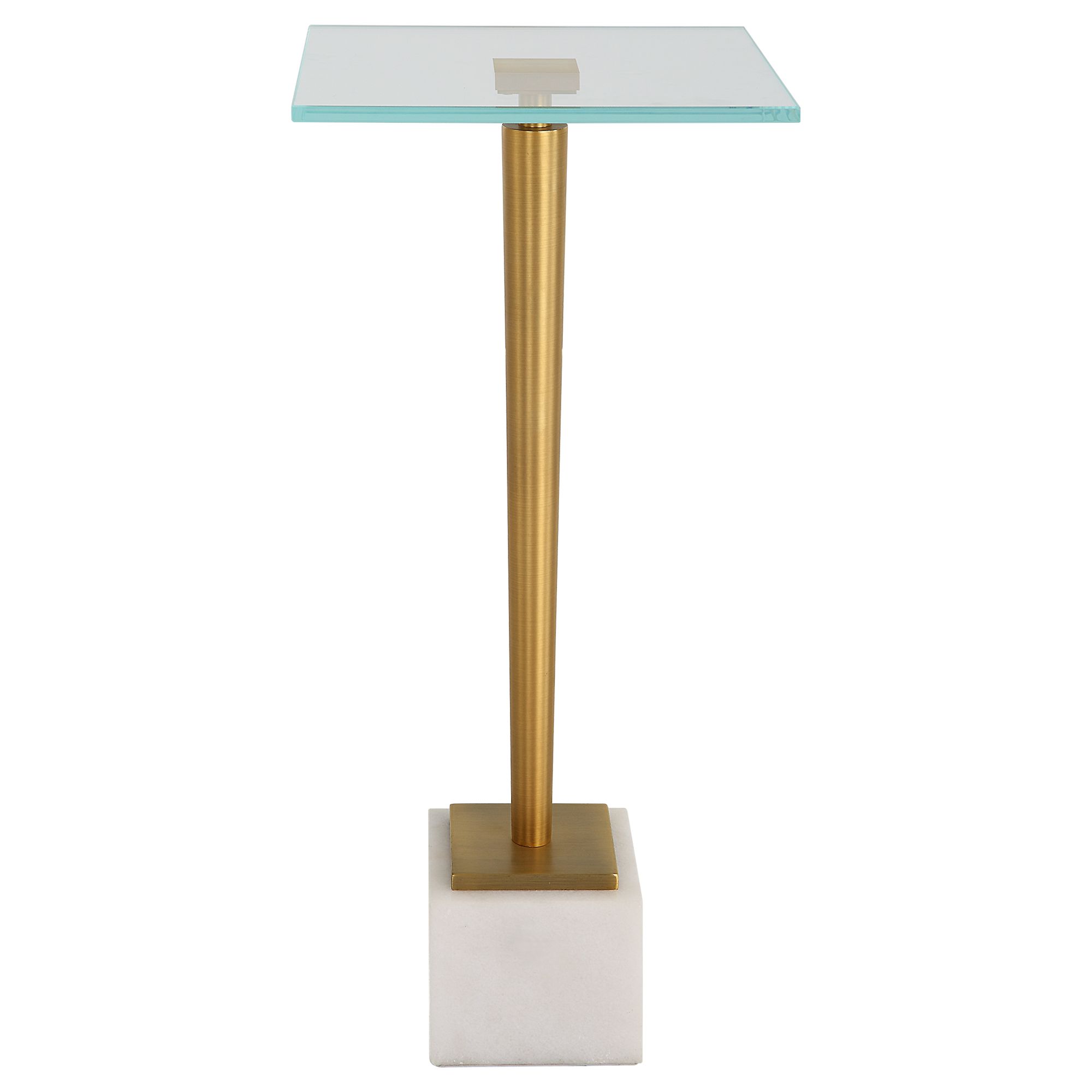 Image 4 Cinnabar Road Magnolia 11"W Brass Plated and Glass Accent Table more views