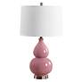 2_Cinnabar Road Maren 26" High Bubblegum Pink Gourd Ceramic Table Lamp