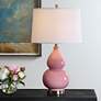 1_Cinnabar Road Maren 26" High Bubblegum Pink Gourd Ceramic Table Lamp