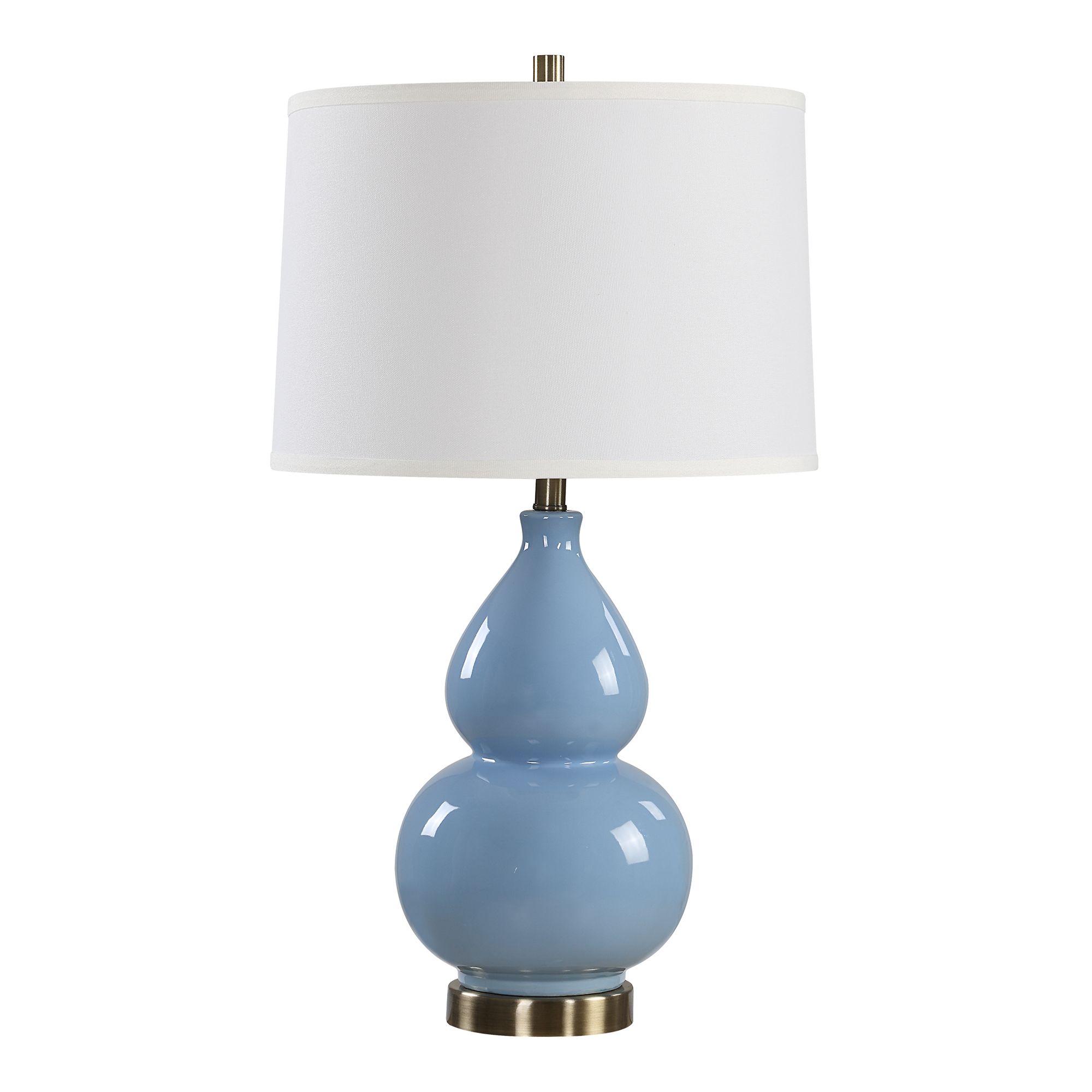 Image 2 Cinnabar Road Maren 26" High Powder Blue Gourd Ceramic Table Lamp