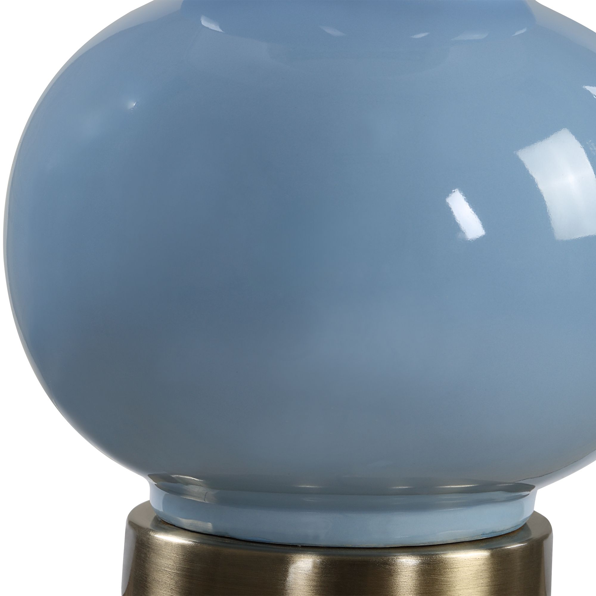 Image 4 Cinnabar Road Maren 26" High Powder Blue Gourd Ceramic Table Lamp more views