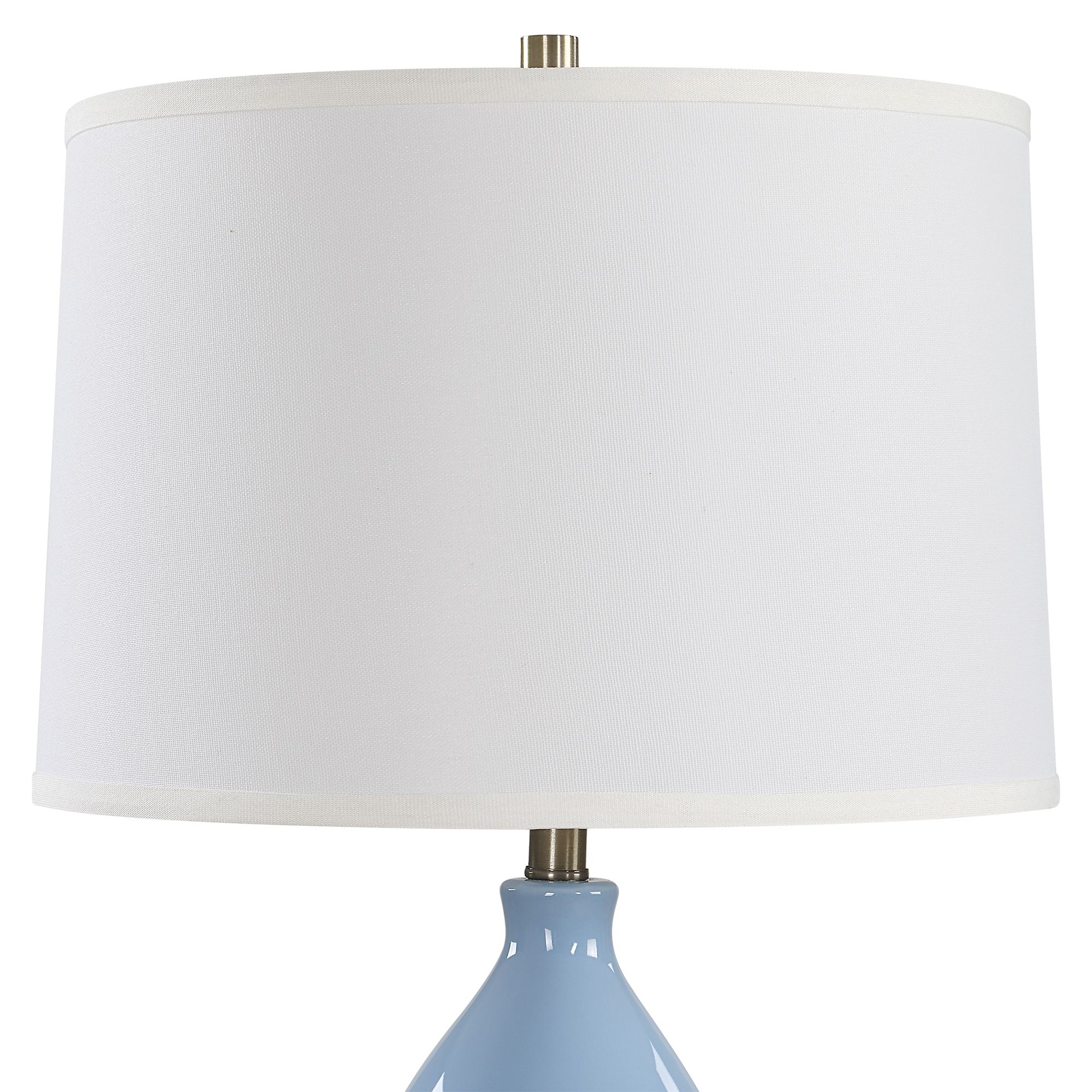 Image 5 Cinnabar Road Maren 26" High Powder Blue Gourd Ceramic Table Lamp more views