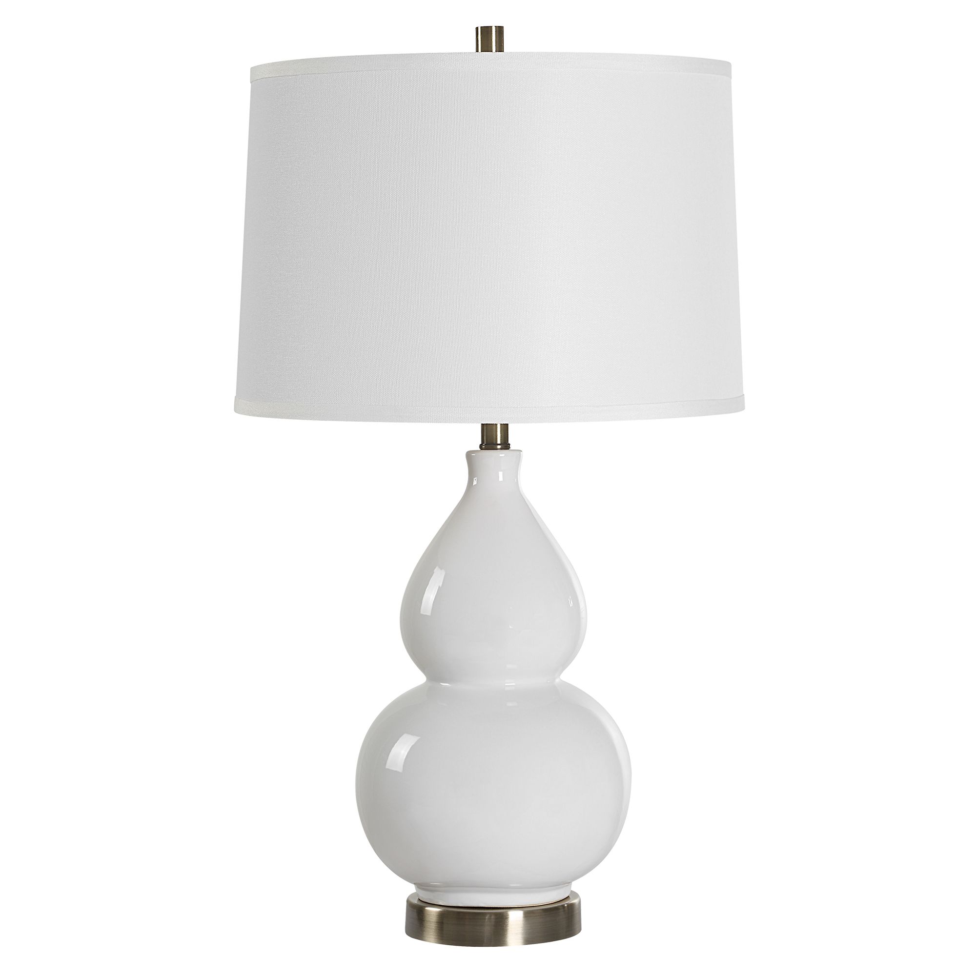 Image 2 Cinnabar Road Maren 26" High White Gourd Ceramic Table Lamp