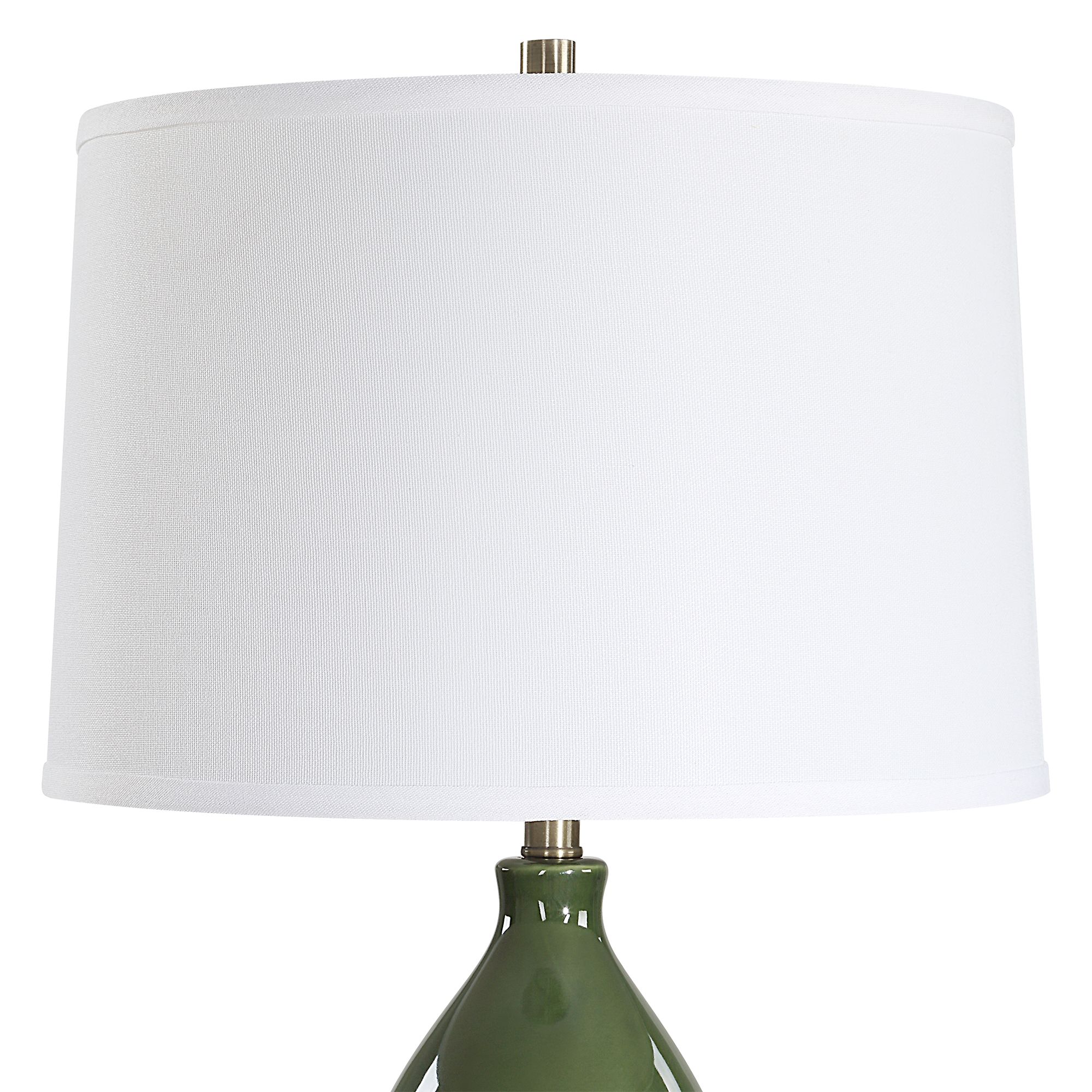 Cinnabar Road Maren 26" Wide Dark Green Gourd Ceramic Table Lamp
