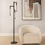 1_Cinnabar Road Maricopa 71 1/2"H Black 3-Light Modern LED Floor Lamp