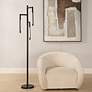 3_Cinnabar Road Maricopa 71 1/2"H Black 3-Light Modern LED Floor Lamp more views