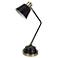 Cinnabar Road Mathis Black and Brass USB Desk Lamp