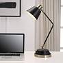 1_Cinnabar Road Mathis Black and Brass USB Desk Lamp