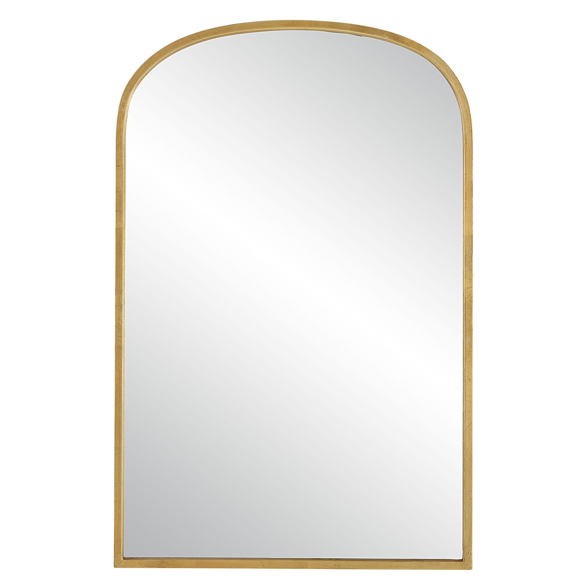 Cinnabar Road Miri Gold Leaf 22" x 34" Arch Wall Mirror